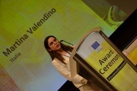 MARTINA VALENDINO  A BRUXELLES  ALLA CERIMONIA DI PREMIAZIONE DEL CONCORSO EUROPEO DI TRADUZIONE  “JUVENES TRANSLATORES”