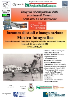 Inaugurazione mostra “Emigrati ed emigrazione dalla provincia di Ferrara negli anni ‘60 del novecento” - Cineclub Fedic